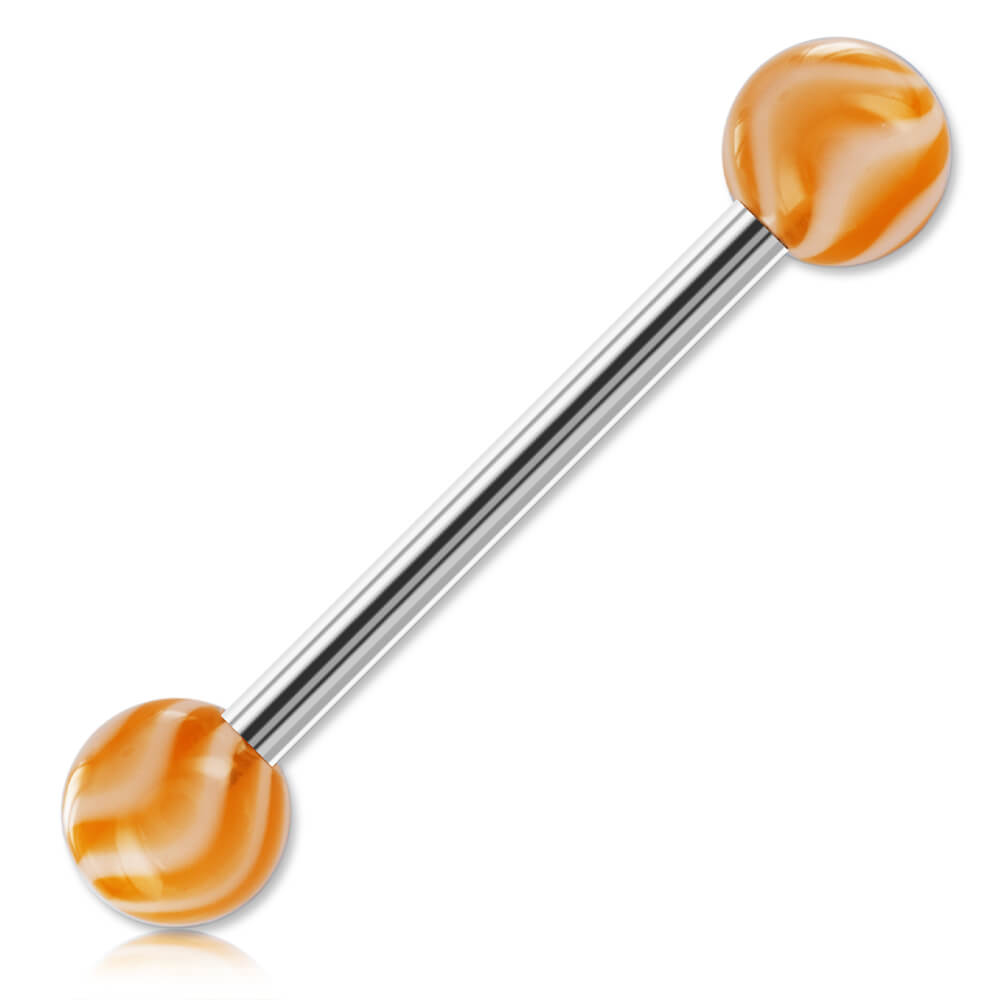 Barbell de langue boules acrylique Tornado