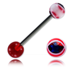 Barbell de langue boules acrylique Star Eye