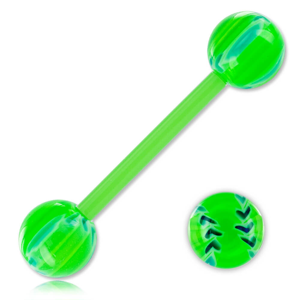 Barbell de langue BioSafe boules acrylique Baseball