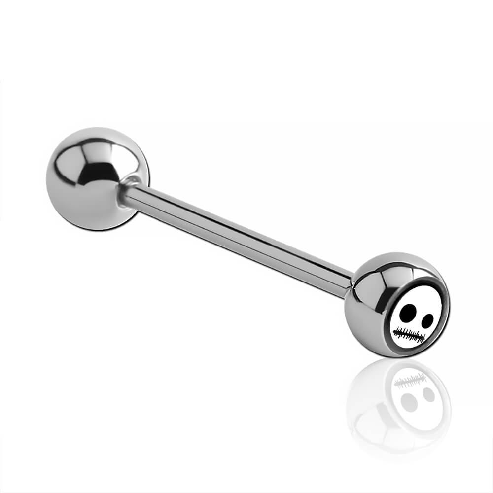 Barbell de langue acier boule logo Mister Jack