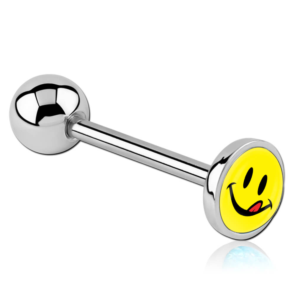 Barbell de langue acier disque logo Smile Slurp