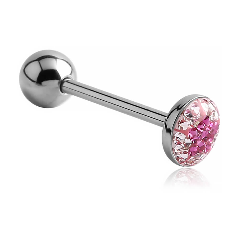 Barbell de langue acier Crystal Chic Étoile