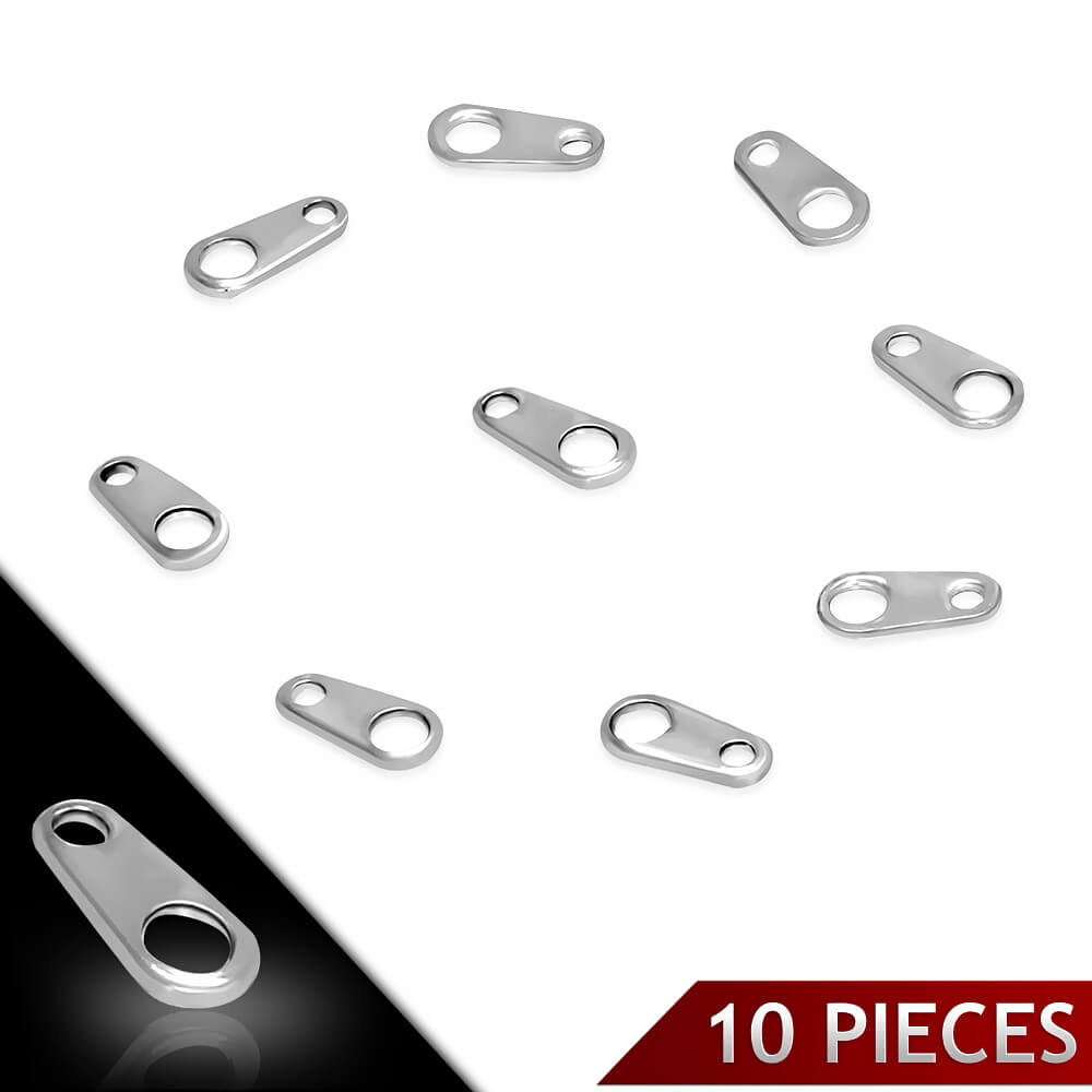 Lot de 10 attaches acier pour fermoir à mousqueton