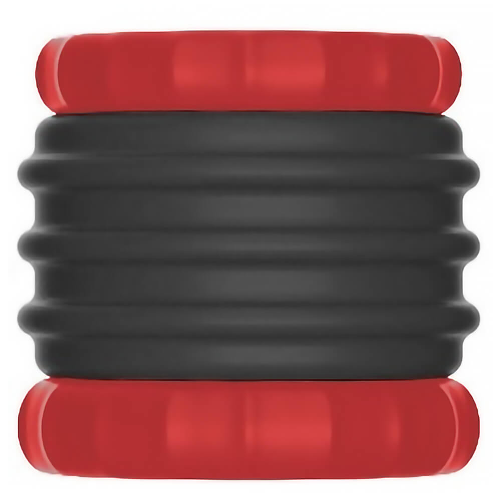 Ballstretcher silicone Fukr Soqlo 35 mm - Hauteur 5 cm Noir-Rouge