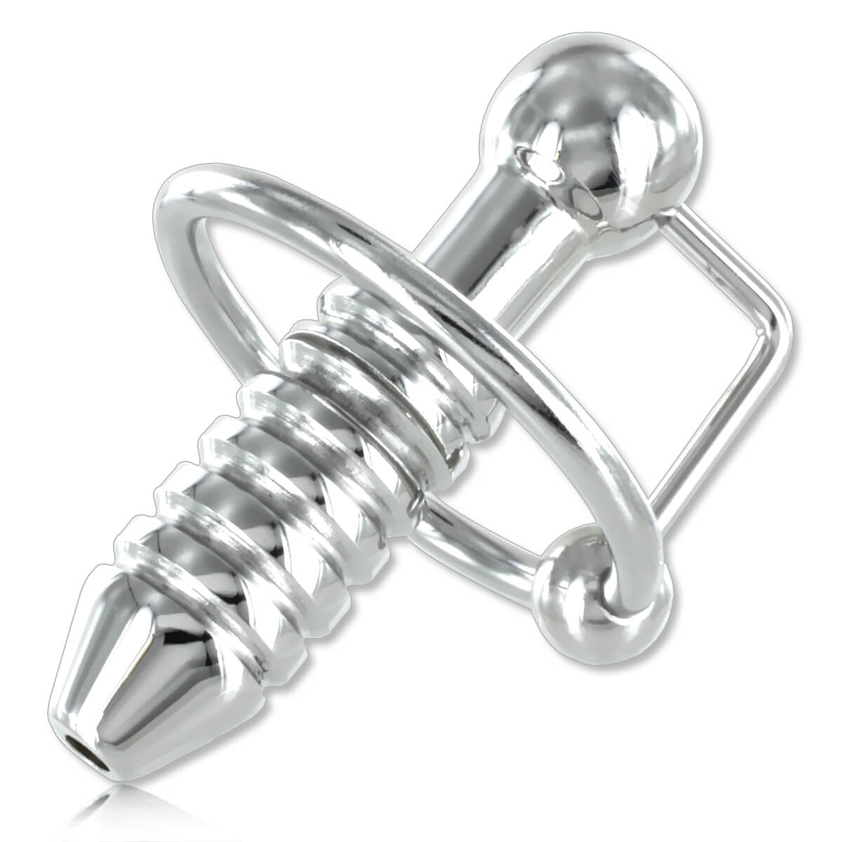 Plug urétral creux avec anneau de gland Torpedo 12mm