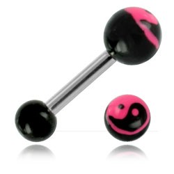 Micro barbell cartilage boule Yin Yang