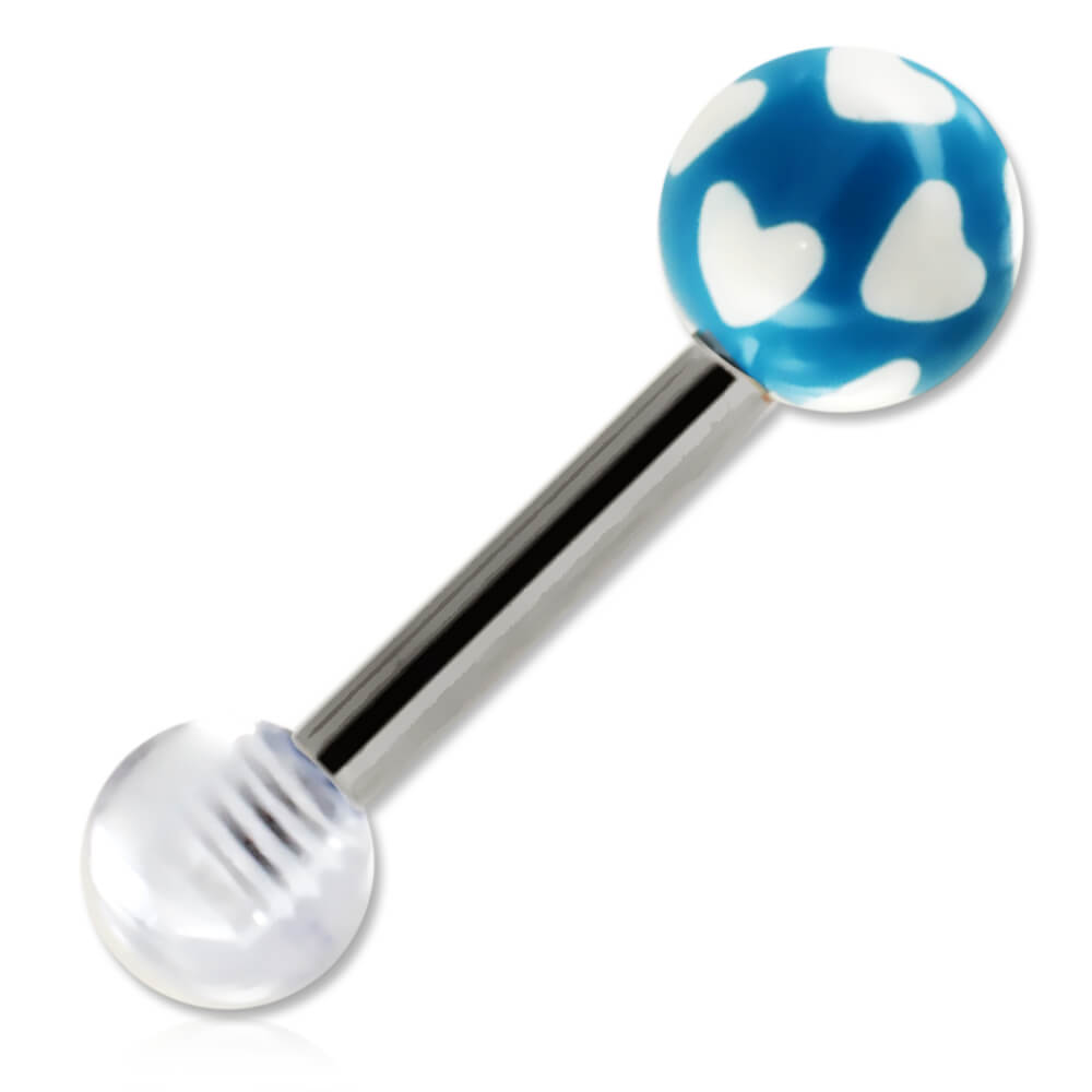 Bijou de cartilage et tragus Boule Coeurs