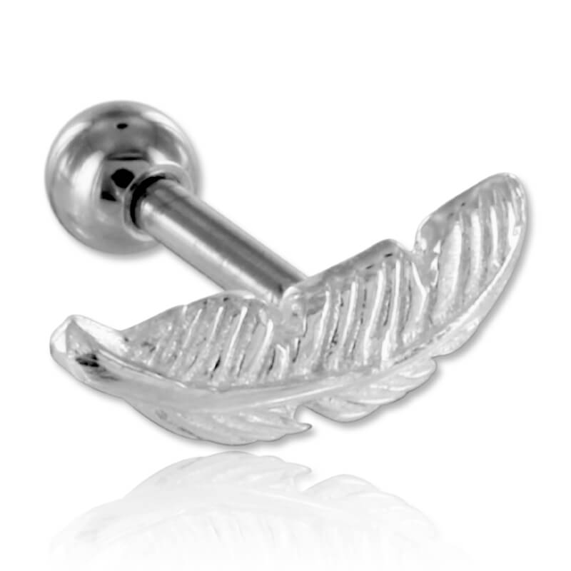 Bijou de cartilage et tragus Plume