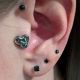 Bijou de cartilage et tragus Coeur