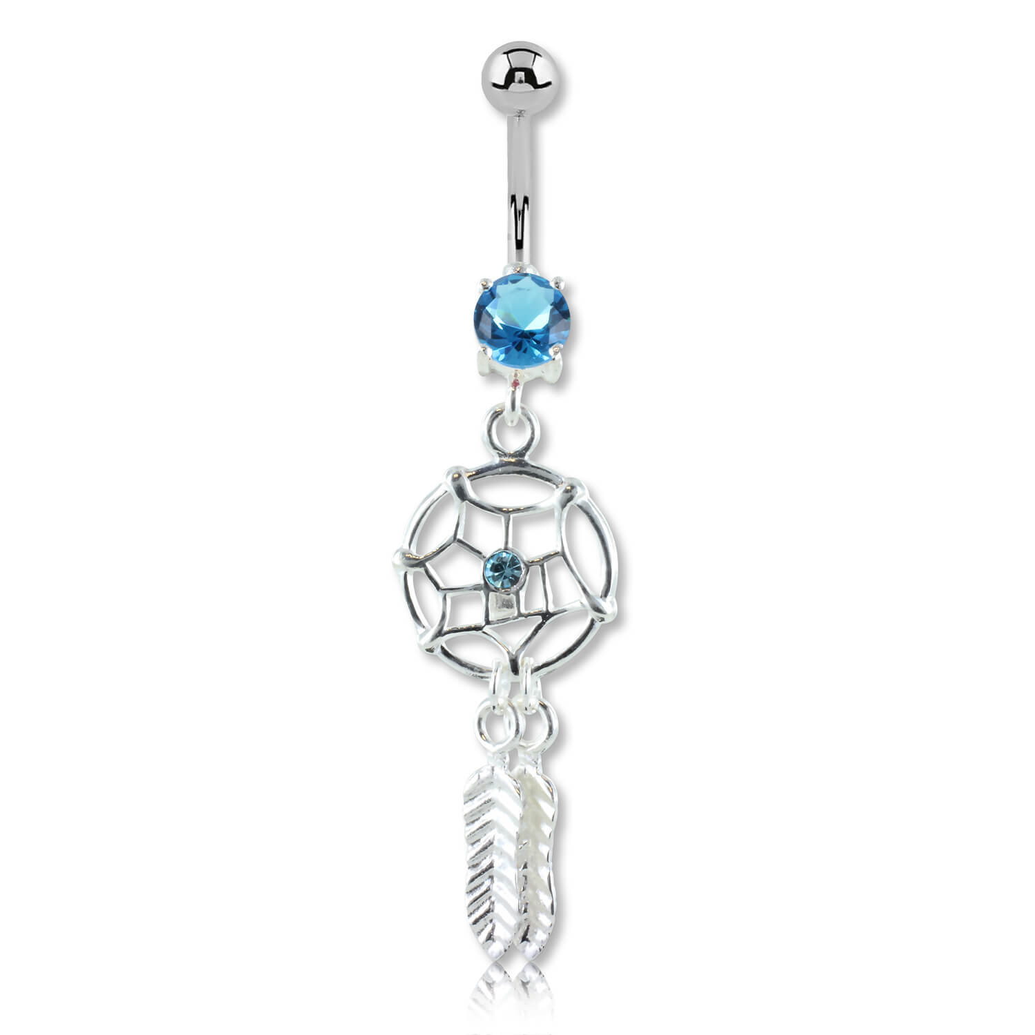 Banane de nombril argent articulée cristal de Swarovski Dream Catcher