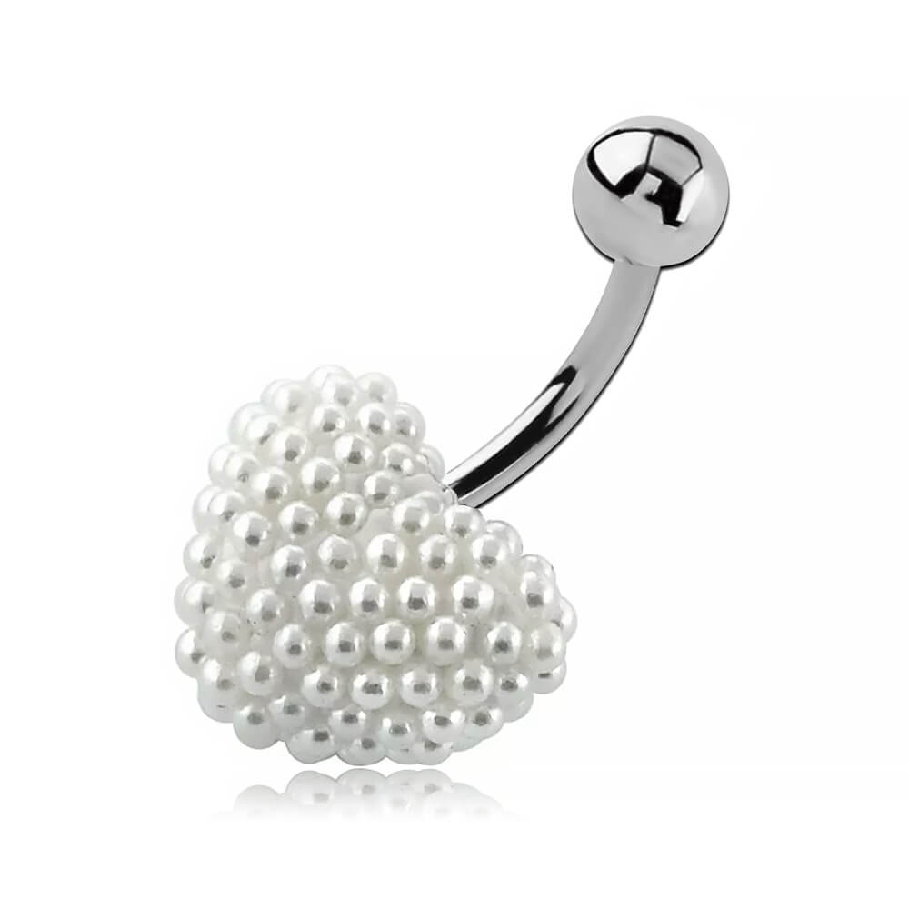 Banane de nombril White Bubbles Heart