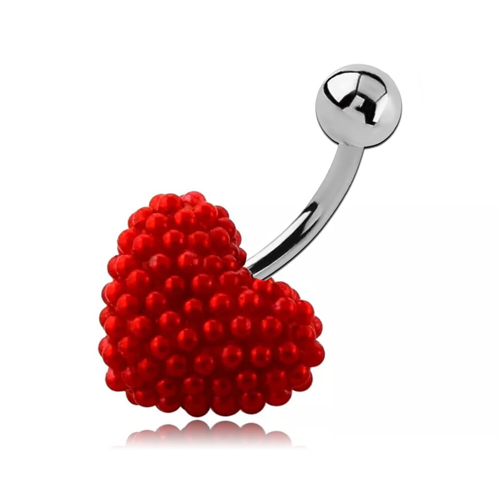 Banane de nombril Red Bubbles Heart