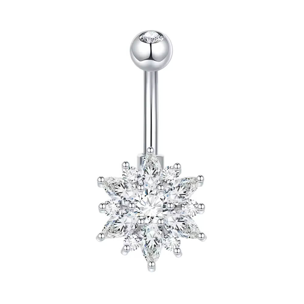 Banane de nombril acier et Zirconium Edelweiss