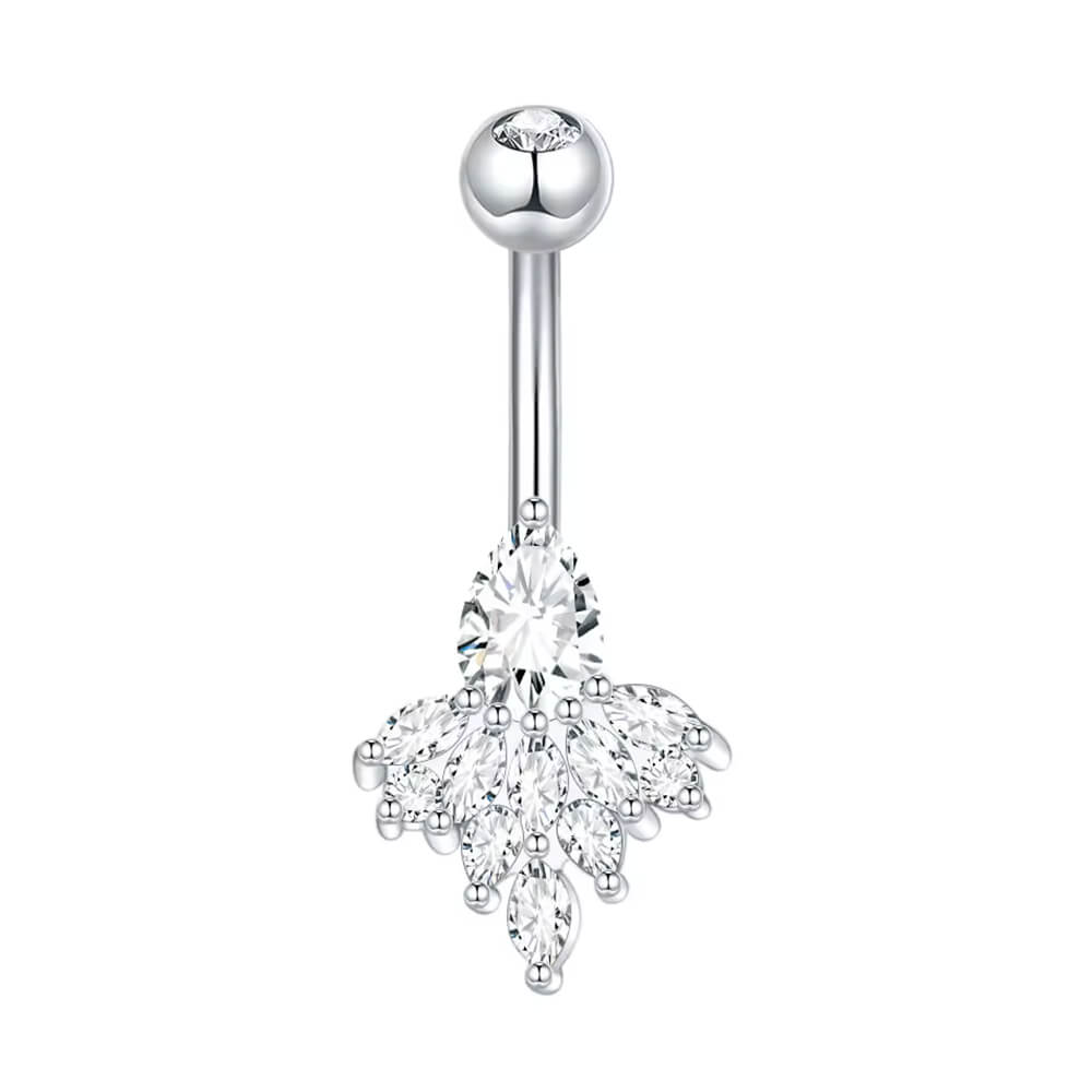 Banane de nombril acier et Zirconium Princess