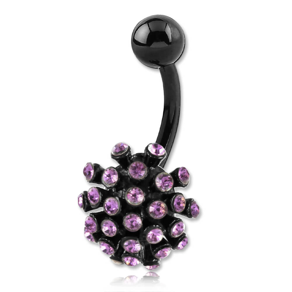 Banane de nombril acier noir Urchin