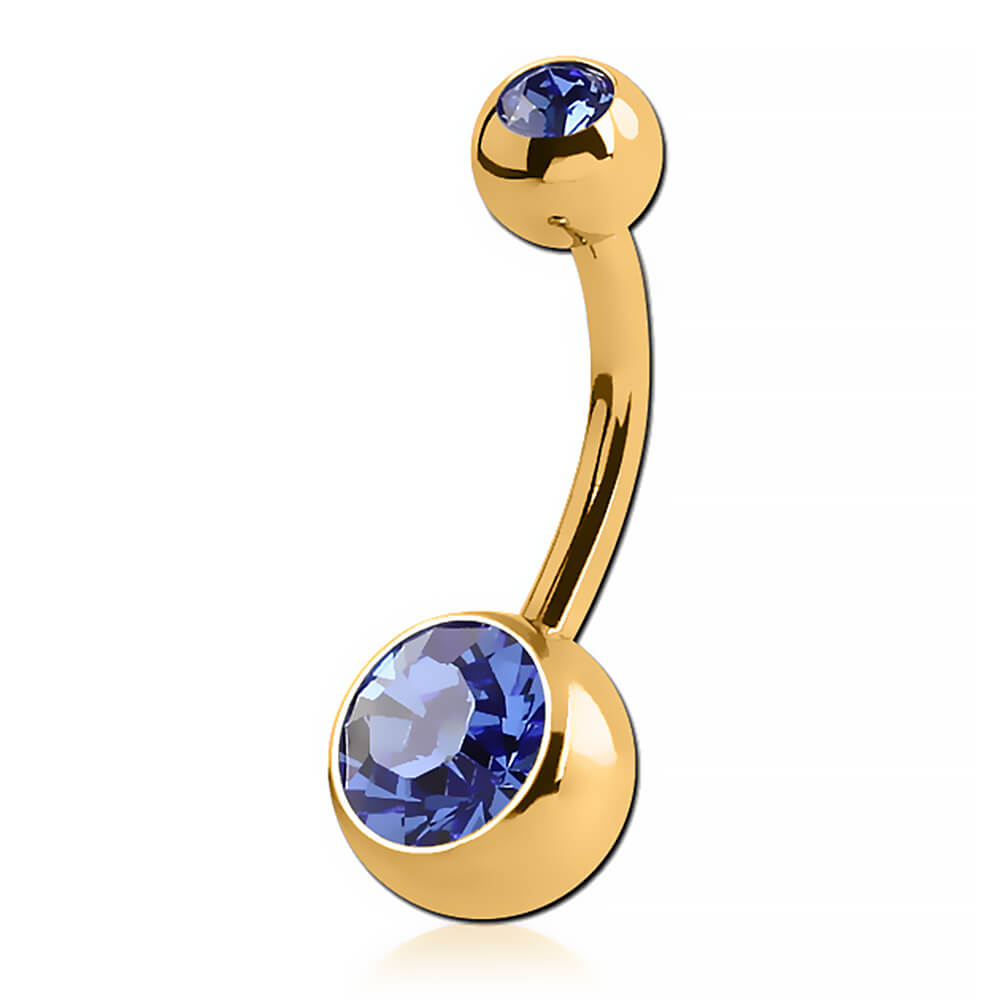 Banane De Nombril Acier Salamandre - Tige 10 Mm, Boule 5 Mm, Motif Rhodium Strass - Piercing Nombril Déco