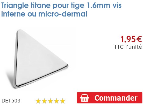 Chainette titane Soumaya pour tige 1.2mm vis interne ou micro-dermal