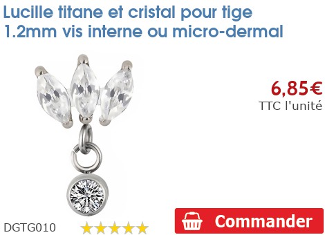 Plume acier pour tige 1.6mm vis interne ou micro-dermal