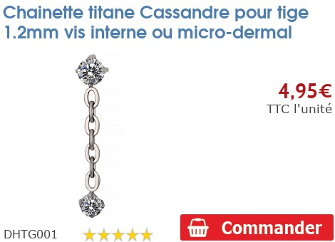 Étoile titane noir pour tige 1.2mm vis interne ou micro-dermal - DEKG001