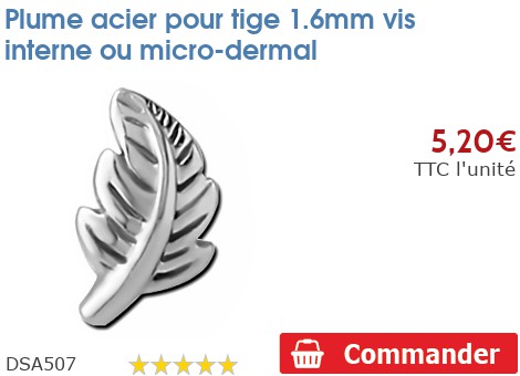 Inoki – Mini Bijou Acier Chat Mignon 5 Mm Pour Tige 1.6 Mm Vis Interne Ou Micro-Dermal – Piercing Surface & Cartilage