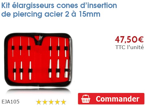 Kit 4 Aides Insertion Piercing - Acier Chirurgical 14G, 16G, 18G - Pour Tragus, Helix, Lèvre, Nez