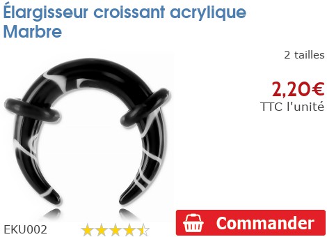 Élargisseur Spirale En Acrylique Bleu - Diamètre 4 Mm, Pour Piercing Lobe