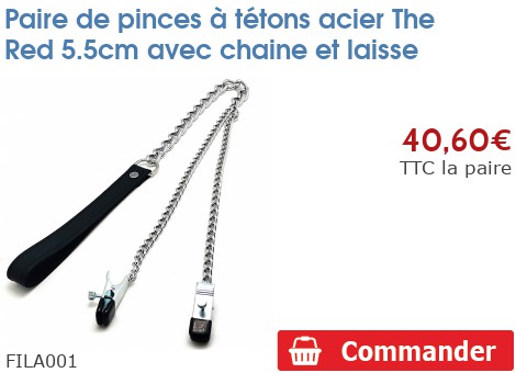 Paire de pinces à tétons acier The Red 5.5cm - FIPA005