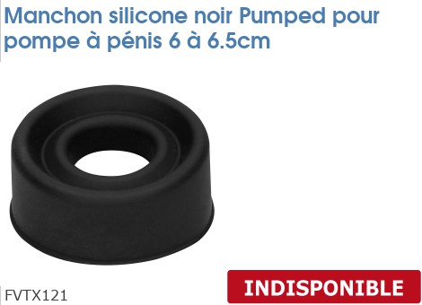 Manchon En Silicone Noir Pumped Pour Pompe à Pénis – Diamètre 6 à 6.5cm, Sans Phtalate
