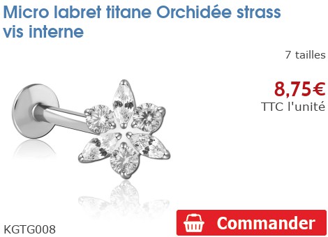 Disque Acier Strass Cristal Pour Piercing - Tige 1.2mm Vis Interne - Micro-Dermal - Siam Clair