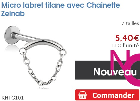 Labret Titane G23 Triangle Griffé - French Touch Piercing