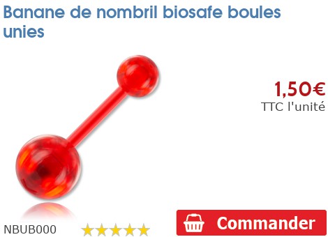 Bijou De Nombril (banane) En Acier 316L - Motif étoile De Mer (starfish), Tige 10mm, Boule 5mm