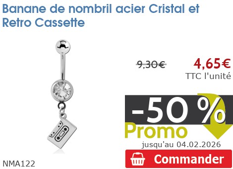 Banane De Nombril Acier Light Butterfly - NNA077