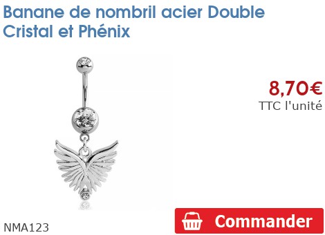 Banane De Nombril Acier Avec Double Cristal Et Motif Triskel – Piercing élégant Et Sécurisé
