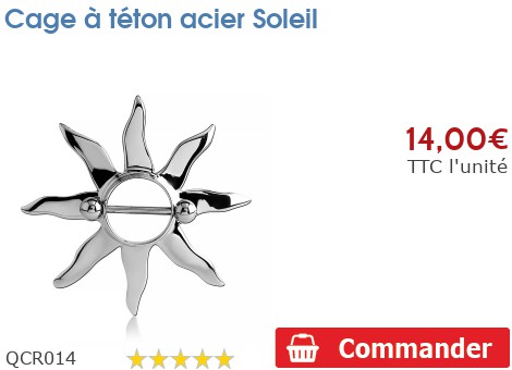 Cage à Téton Titane - Barbell 1.6mm Avec Boules 5mm Inoki