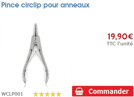 Pince Circlip Inoki 22cm - Pour Gros Anneaux Piercing 25-28mm Diamètre